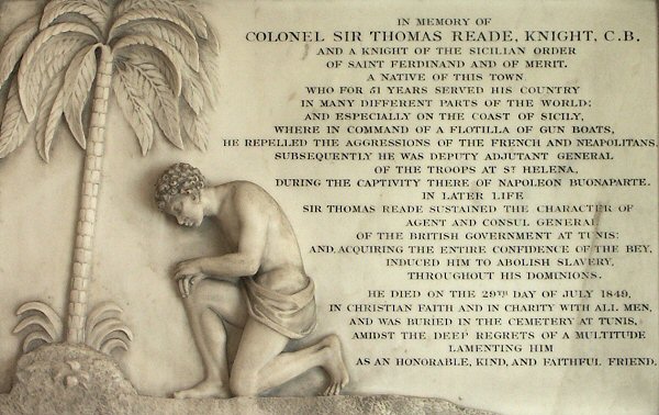 Memorial to Sir Thomas Reade, Congleton, 1849.