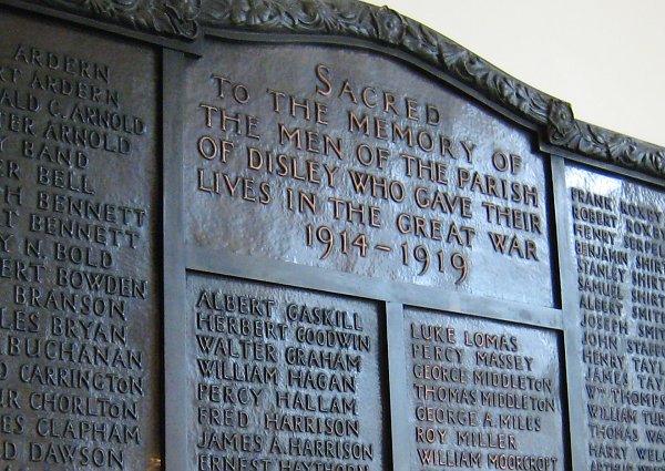 War Memorial, St Mary, Disley.