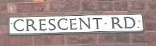 Crescent Road, nameplate