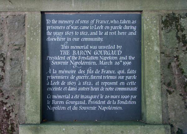 Napoleonic War Memorial, Leek, Staffordshire.