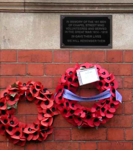 War Memorial, Grape's Hotel, Altrincham, Cheshire.