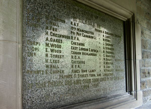 War Memorial, Sandbach Heath, Cheshire.