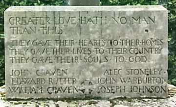 War Memorial, Utkinton, Cheshire.