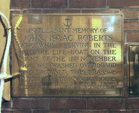 Memorial to John Isaac Roberts, Hoylake, Cheshire.